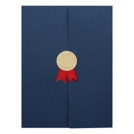 Certificate Folder A4 Certificate Folder Certificate Case Holder Hardcover Certificate Folder Certificate Cover Certificate Cover Diploma Gold-Plated (Black & Red & Blue)