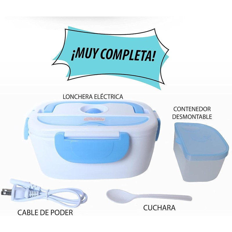 Lonchera Eléctrica Portátil Thermoflex 1.05 Litros para Hogar/Oficina (Azul Claro)