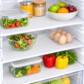 Washable Refrigerator Shelf Liners for Fridge & Freezer – 4 Pack 40 × 29cm Mats for Glass Shelves, Kitchen & Hotel