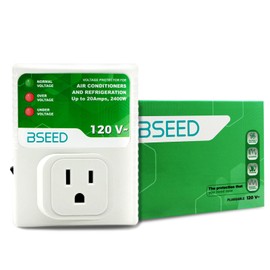 BSEED Surge Protector, Surge Protector Outlet for Refrigerator, Wall Power Surge Protector Plug in for TV, Computer, Washing Machine, Freezer and Home Appliances, 120VAC, 20Amp, 2400Watts, 2 Pack