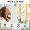NAEMBCU Watercolor Floral No Hook Shower Curtain with Snap-in Liner