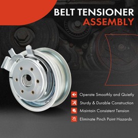 A-Premium Belt Tensioner Assembly with Pulley Compatible with Volkswagen Jetta 1999-2008 2011-2015, Jetta City 2007-2008, Golf 1999-2006, Golf City 2007-2010, Beetle 1998-2010, 2.0L
