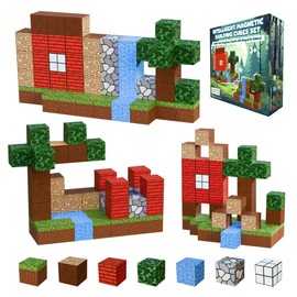 Desire Deluxe Magnetic Building Blocks Montessori Construction Cubes for 3+ Years Toys, Educational Magnetic Tiles Block for Girls & Boys - Birthday Gift