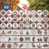 48 Pieces Christmas Stencils Template for Painting, Reusable Xmas Plastic