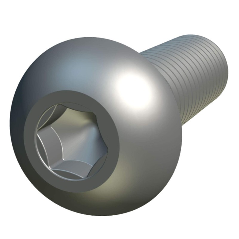 M8 (40mm) Hex Socket Button Screw (Pack of 5) Buttons
