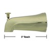DANCO Universal Tub Spout with Diverter, Polished Brass, 1-Pack (89265)