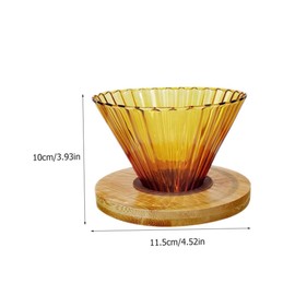 SEWACC 1 Set Household Coffee Funnel Premium Borosilicate Dripper with Decorative Coffee Cone Making Tool for Home Brewing Easy to Clean and Reusable