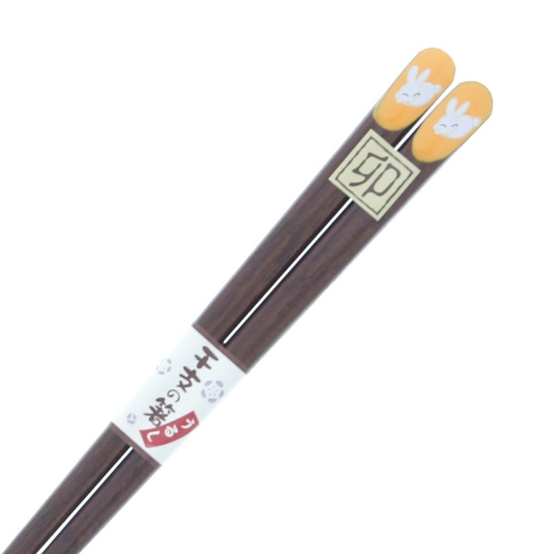 Chopsticks Zodiac Rabbit Rabbit (Senna) Lacquer painted wood (natural wood)