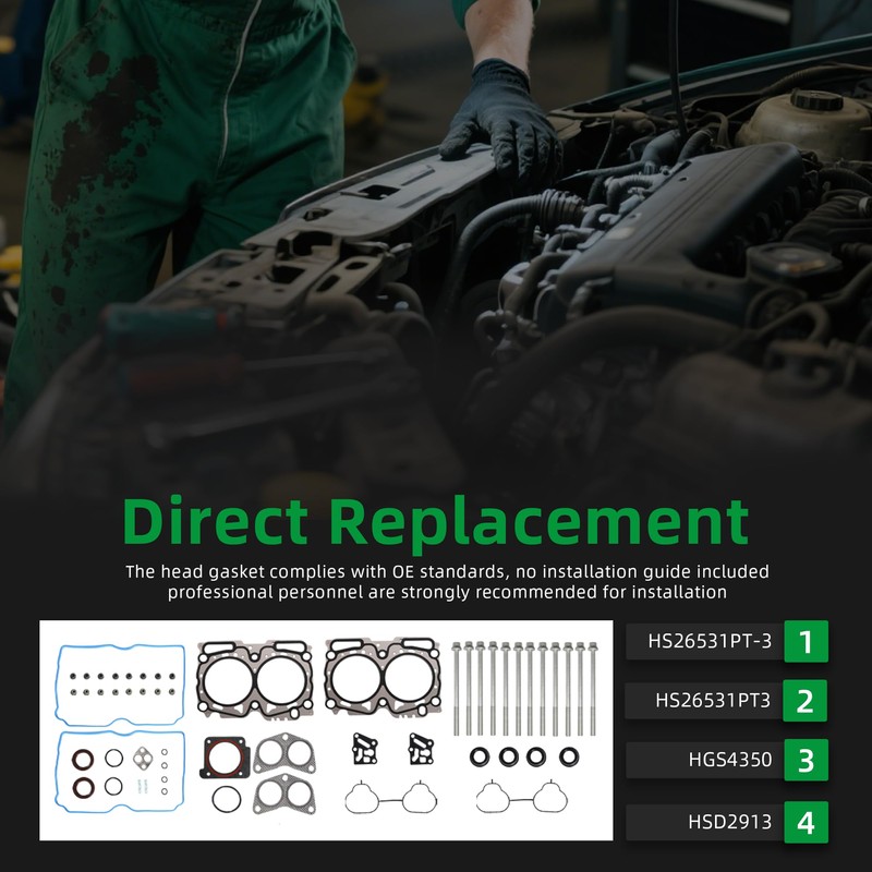 Riyhch Head Gasket with Bolts Set HS26531PT-3 ES72212, 2010-2012 for