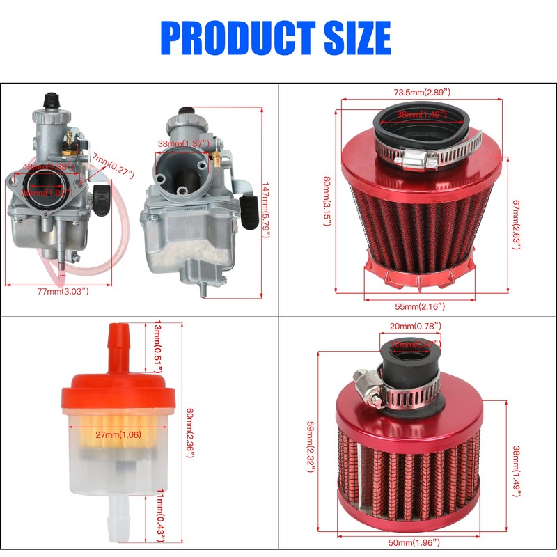 YOXUFA VM22 Carburetor Kit 212cc Carb Replacement for Predator 212cc