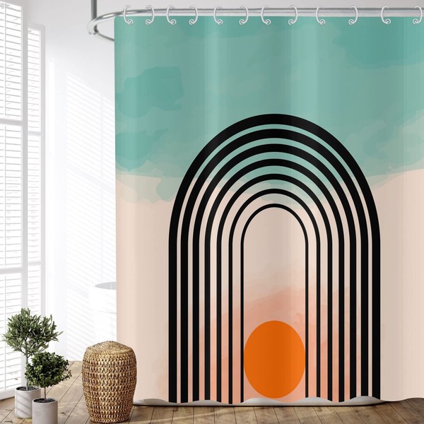 ASDCXZ Boho Shower Curtain 180 x 200 cm, Modern Abstract