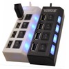 KICHOUSE USB Hub 4 USB Port Divider for Pc Laptop