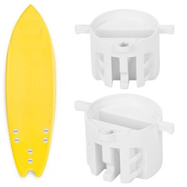 Surf Fin Plug,6pcs Black/White Plastic Cup Plug Surfboard FCS Round Surf Fin Plug G5 Box Fin Plug & Screw Key (2#)