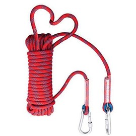 Focous Multi-Purpose Rope, 0.4 inches (10 mm), 3.9 ft (10 m), 20M/30M Tensile Force, 488 Nylon Cores, Outdoor Camping, Tree Lumbering, Window Cleaning, 2 Carabiners Included (22.8 ft (10 m)