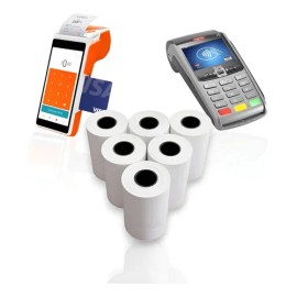 60 Rollos Papel Termico 57x36 Para Terminal Bancaria                                                                                                  