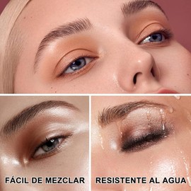 Paleta de sombras de ojos de 24 colores - Ajuste ceñido - Tonos rosa neutros con acabados mate y satinado, altamente pigmentados, duraderos y a prueba de manchas, veganos y sin productos de origen animal, tamaño compacto que cabe fácilmente en una bolsa o