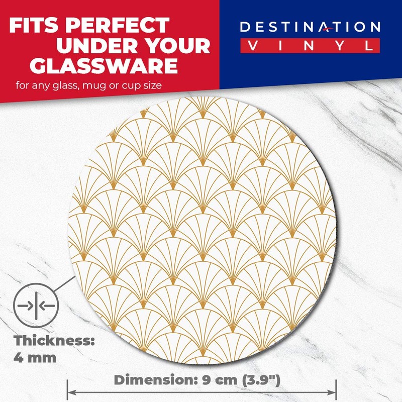 Destination Vinyl ltd 2 x MDF Glossy Top Coasters Round
