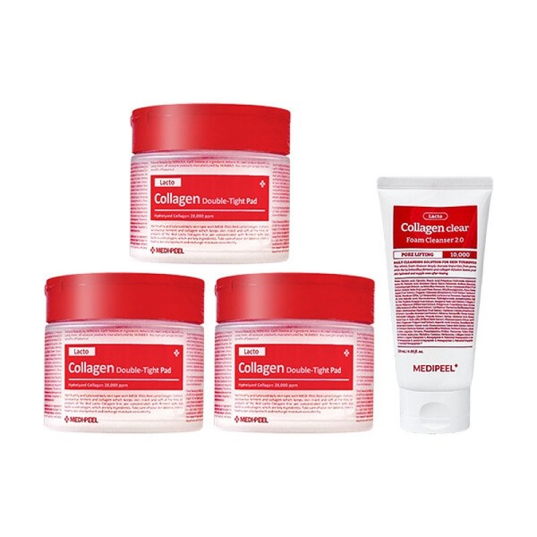 MediPeel Red Lacto Collagen Ampoule Pads 70 Sheets x3 +