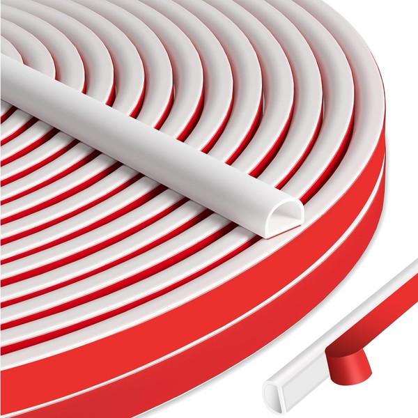 Xbaiyanr 40FT Silicone Weather Stripping Door Seal,Self Adhesive Door Weather