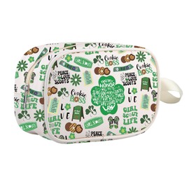 Troop Leader Gift Scout Symbol Trefoil Bridging Cosmetic Bag Troop Leader Inspired Leadership Makeup Zipper Pouch (peacelove mb UK)