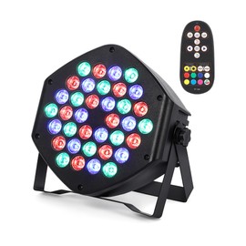LUNSY Rechargeable Par Lights 36 RGB Stage Lights, Wireless Dj Uplights Battery Powered Uplighting Sound Activated DMX Control for Wedding Dj Disco Show(1 Pack)