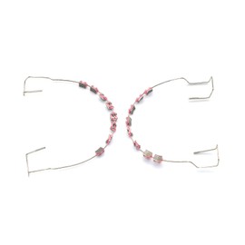 TTKBHHQ-Metal bracket and orthodontic strap set, 1 set of props with metal wires for orthodontists to explain, props set for dental students to practice, temporary dental decorations. (pink)