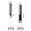 2 pieces needle comb and 2 pieces pointed tail comb,