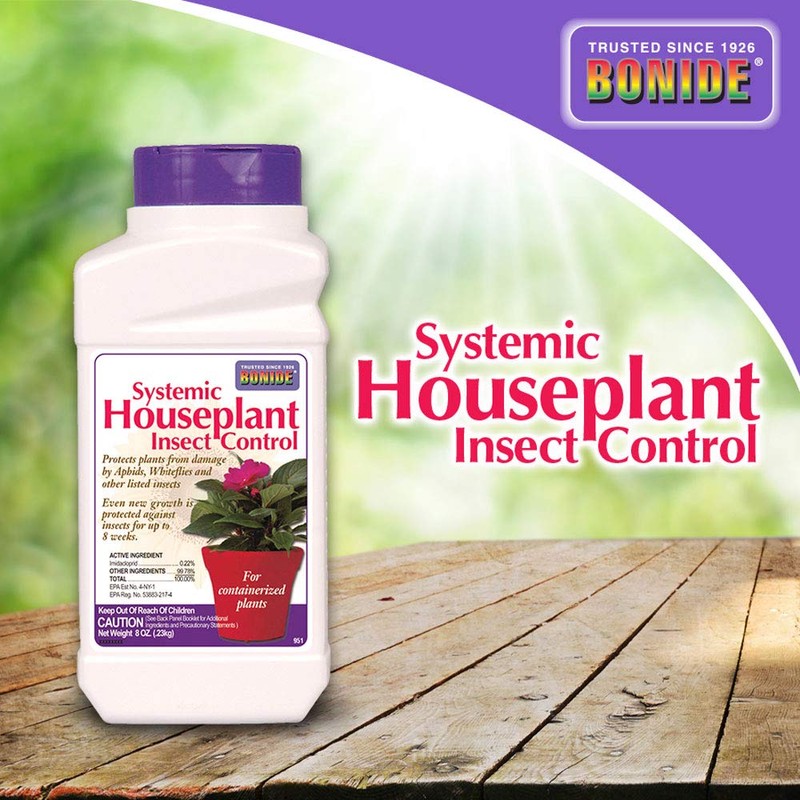 Bonide Systemic Houseplant Insect Control, 8 oz Ready-to-Use Granules for