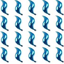 20Pcs Mermaid Tail foil Balloons 18inch Curve Mermaid Birthday Decorations for Baby Shower Birthday Wedding Summer Beach Party Decoration(Blue)