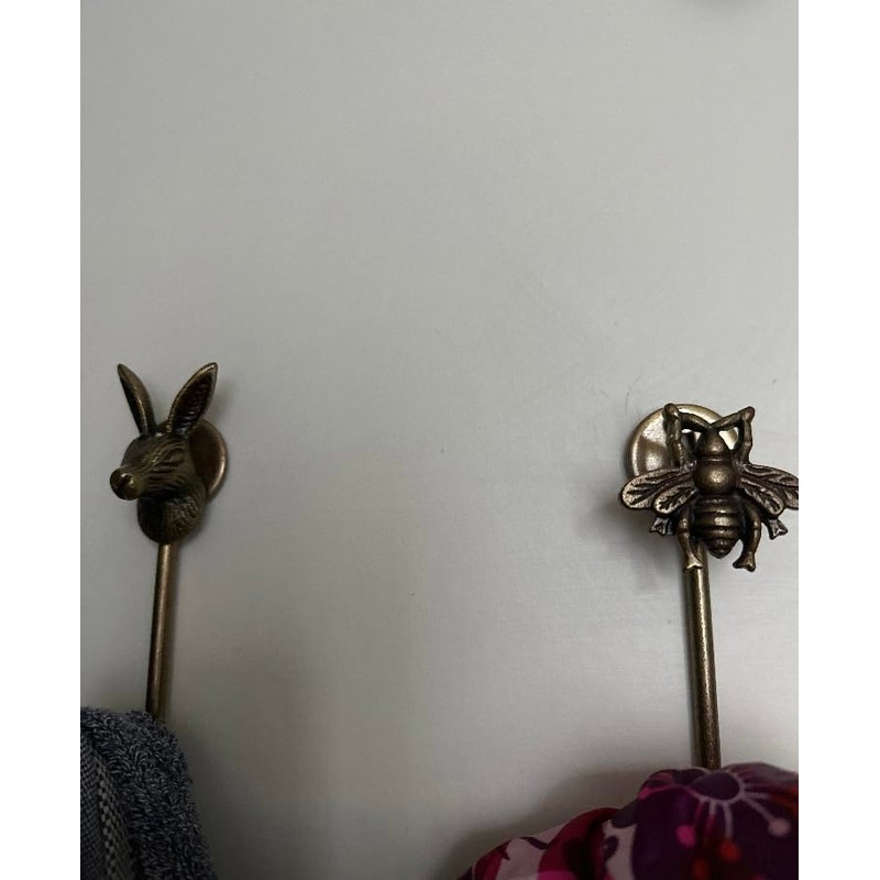 Knobs By Blossom Vintage Antique Brass Iron Wall Hooks Tie