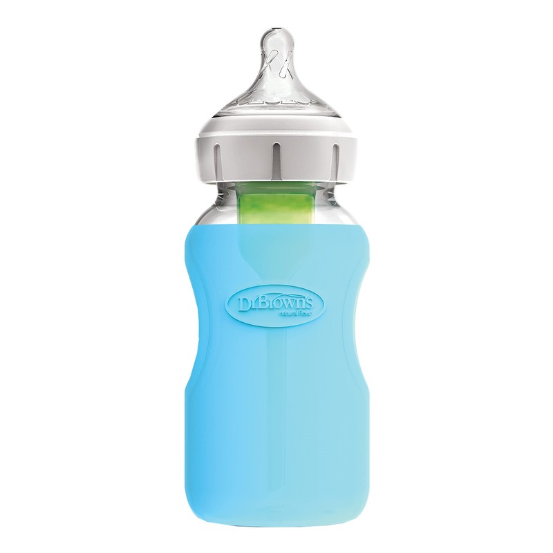 Dr. Brown's Natural Flow Options+ Glass Baby Bottle Sleeves,100% Silicone,9