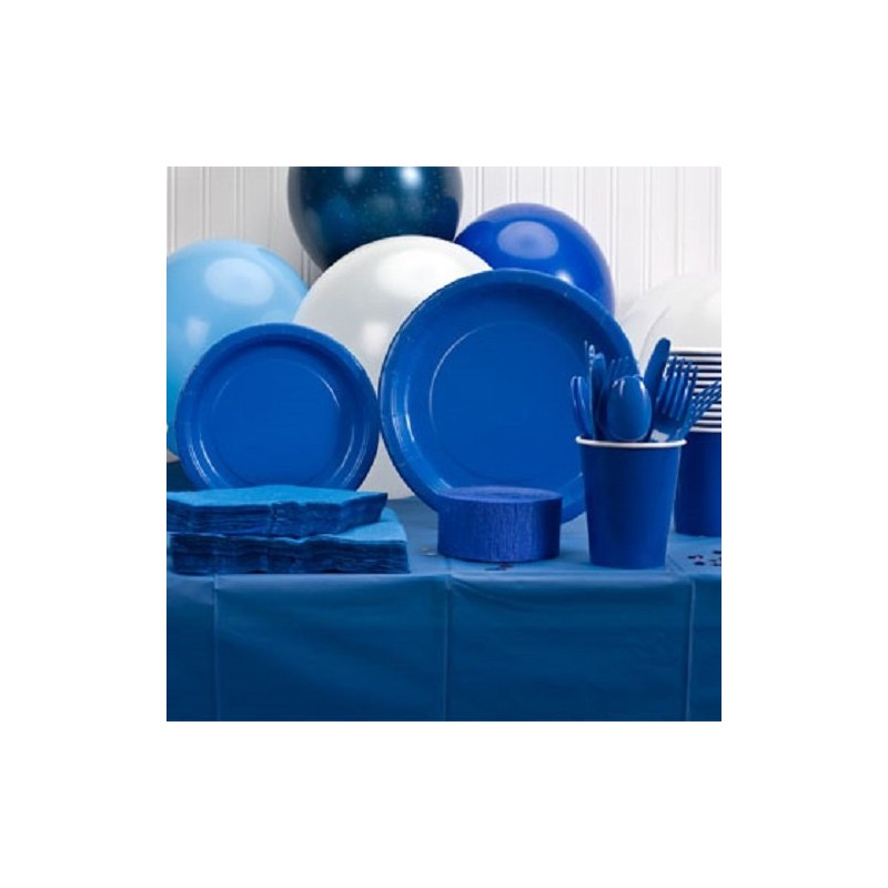 Blue Plastic Cutlery Set Fork Spoon Knives - 48pc Set