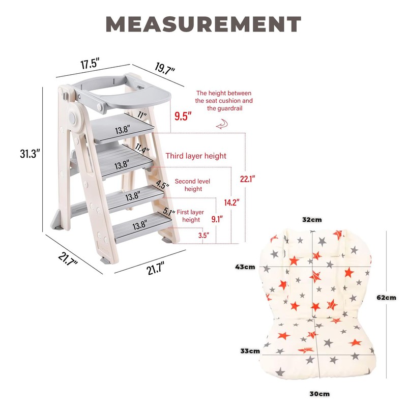 Kids' Step Stools - 2 in 1 Toddler Tower