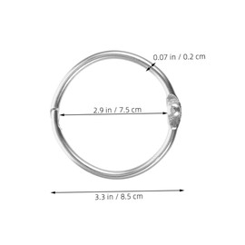 Operitacx 12 Stück Metall Binder Ringe für Diy Notizbücher Wiederverwendbare Lose Ringe Robuste Ringbinder für Scrapbooking und Kreative Projekte Innendurchmesser