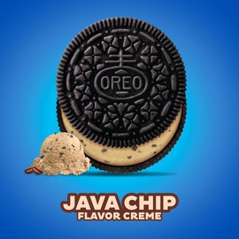 OREO Java Chip Creme Chocolate Sandwich Cookies, Family Size, 17 oz