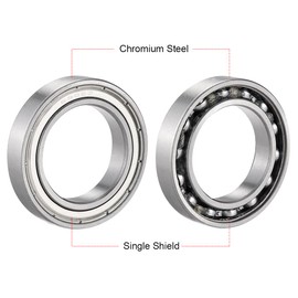 sourcing map Deep Groove Ball Bearing 6906Z Single Shield Chrome Steel Bearing 30 mm x 47 mm x 9 mm DE
