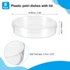 PATIKIL 60mm Plastic Petri Dishes with Lid, 5 Pcs Petri