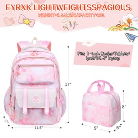 EYRXK Kawaii Backpack Starry Rainbow Bookbag Cute Large Capacity Kids Backpack Multifunction Fashion Casual Laptop Travel Bag For Boy Girl (Blue-17.5inch)