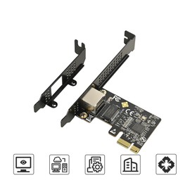 IO CREST 5.0GB PCIe Network Card – PCIe to 5.0 Gigabit Ethernet Network Card, Supports Windows 11/10/8.1/8/7, Win Server 2022/2019/2016, Linux