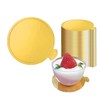 YYaaloa 200pcs Mini Golden Cake Boards Round and Square Cupcake