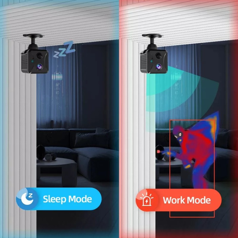 BOAVISION 4G Mini Security Camera SIM Card PIR Motion Nanny