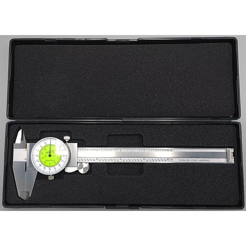 iGaging Fractional Dial Caliper 6" Inside Outside Depth Gauge Read