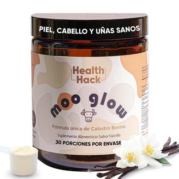 Health Hack Moo Glow Polvo de Calostro Bovino 60 g