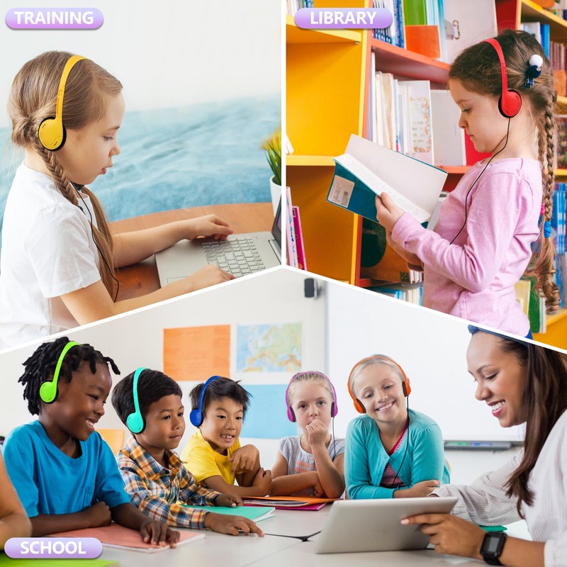ZXQZYM USB C Headphones Bulk for Classroom School Kids 30