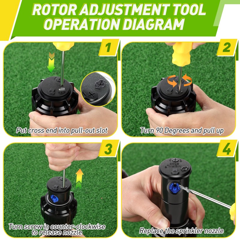 Gulfmew 3 Pcs Sprinkler Head Tool Compatible with Rain Bird