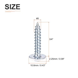 uxcell 50Pcs #8x3/4 Phillips Head Self Tapping Screws, Carbon Steel Flat Head High Strength Quick Tapping Screws Wood Screw for Wood, Metal, Plastic, White
