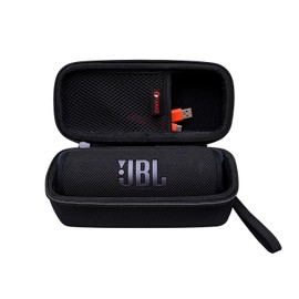 XANAD Hard Case for JBL FLIP 6 or FLIP 5 or FLIP 4 or FLIP Essential or Sono Roam 2/1 Waterproof Portable Speaker- Travel Carrying Storage Protective Bag（Black）