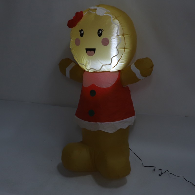 Valentines Day Inflatables Gingerbread Girl Waterproof Thickened Blow Up Gingerbread