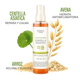 Tonico Facial de Centella Asiática y Arroz | Hidratante, Calmante e Iluminador Natural 125 ml