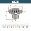 Ayunwei 316 Stainless Steel Boat Floor Deck Drain, Through Hull